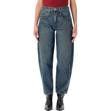 26FW 이자벨마랑 오리안 페이디드 데님 배럴 진 PA0584FAD1H04I 30FB FADED BLUE