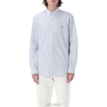 26FW 폴로 랄프로렌 컬러 포니 자수 커스텀 핏 버튼 다운 셔츠 710792041 004 WHITE LIG