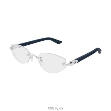 25SS 까르띠에 림리스 무테 안경 CT0609O SILVER