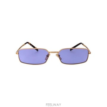 26SS 프라다 시그니처 메탈 직사각형 선글라스 0PR A60S 7OE01O brown