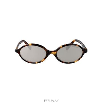 26SS 미우미우 뮤 리가르드 오벌 선글라스 0MU 04ZS VAU07F brown