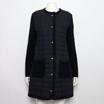 몽클레어 CARDIGAN TRICOT 트리콧 네이비 패딩니트 가디건 여성 자켓aa67194