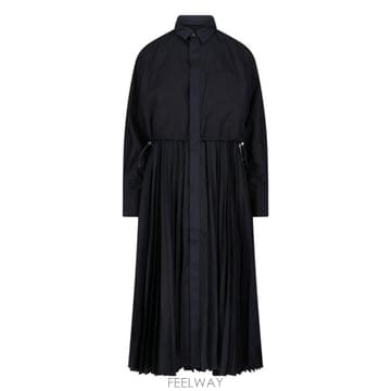 26FW 사카이 미디 원피스 26 08738 001 Black