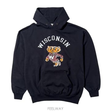 [라이크어스타] 26FW 와일드동키 위스콘신 후디 WISCONSIN HOODIE FC01 021 BLACK