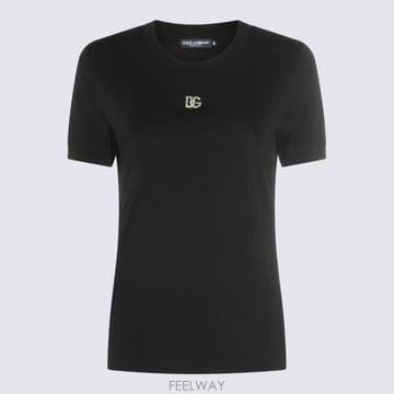 Dolce&Gabbana 26FW ��ü�ذ��ٳ� ũ����Ż DG �ΰ� ��ư Ƽ���� F8N08Z G7B3UN0000 Nero26FW ��ü�ذ��ٳ� ũ����Ż DG �ΰ� ��ư Ƽ���� F8N08Z 