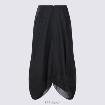 26FW 토템 롱 스커트 253WRB0306 FB0430001 Black