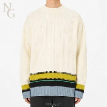 [정품/미착용] 에르메스 캐시미어 디테일 크루넥 니트 L / 100~105