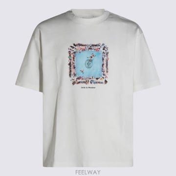 26FW 드롤드무슈 반팔 티셔츠 TS343 CO002OW OFF WHITE