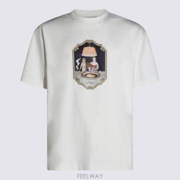 26FW 드롤드무슈 반팔 티셔츠 TS355 CO002OW OFF WHITE