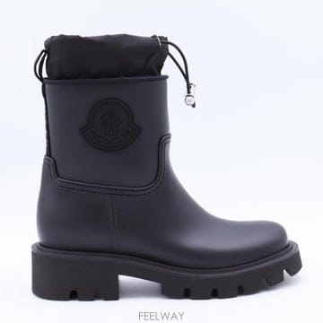 26FW 몽클레어 킥스트림 로고 패치 레인 부츠 L209B4G00190 M4522999 Black
