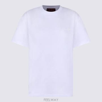 GUCCI 26SS ���� �ڼ� ��ư ���� Ƽ���� 837959 XJHMR9051 White26SS ���� �ڼ� ��ư ���� Ƽ���� 837959 XJHMR9051 White