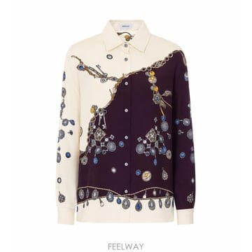 26 F/W 베르사체 STOLEN JEWELS 프린트 셔츠 10256 B0012281645