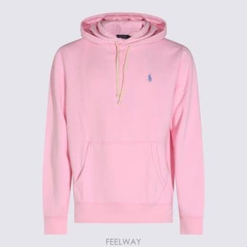 26FW 폴로 랄프로렌 포니로고 자수 후드 티셔츠 710766778 033 CARMEL PINK