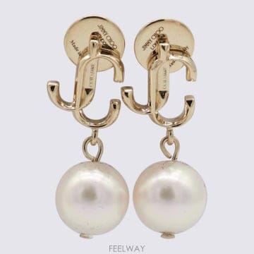 Jimmy Choo 26FW ������ �̾ JCPEARLEARRING DXQ0C9456 GOLD WHITE26FW ������ �̾ JCPEARLEARRING DXQ0C9456 GOLD WHITE