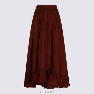 26FW 짐머만 롱 스커트 8440SSS261 MER MERLOT