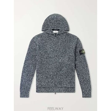 스톤 아일랜드 니트 COTTONCHENILLE 집업 후드 L2S15 B0082281697
