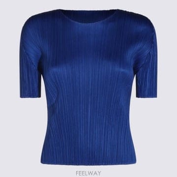 26FW 플리츠플리즈 반팔 티셔츠 PP68JK112 72 Blue