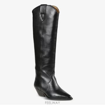 26FW 이자벨마랑 DENVEE 하이 레더 부츠 23ABT0001FA A3A03S01BK Black
