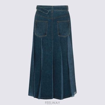 26SS 사카이 데님 스커트 2608470 401 Blue