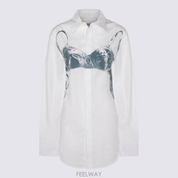 26SS 장 폴 고티에 셔츠 ST053 C07101102 WHITE BLUEGREY