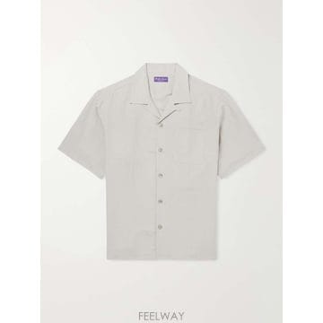 랄프로렌 캠프카라 실크 & 린넨블렌드 셔츠 790979246 B0082281741