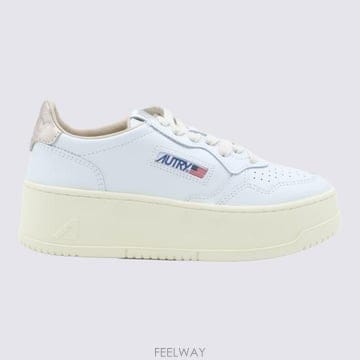 26FW 오트리 메달리스트 플랫폼 스니커즈 PTLW LL27 LEAT WHT FEATHER
