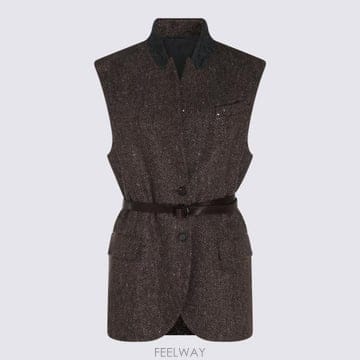 26FW 브루넬로 쿠치넬리 수트 자켓 MG5667253 C004 Marrone nero