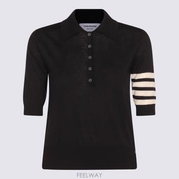 26FW 톰브라운 울 4바 릴렉스드 폴로 니트 FKP053A Y1014415 Navy