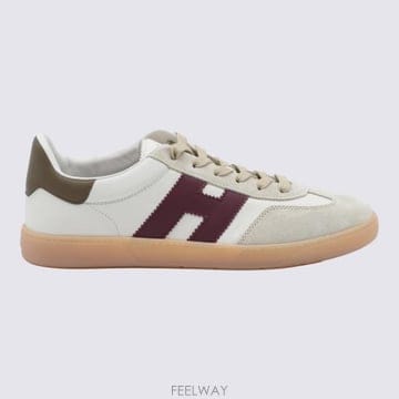 26FW 호간 스니커즈 HXW6470FB60 UHC964Q BIANCO BORDEAUX KHAKI