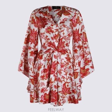 26SS 에트로 미디 원피스 WRHA0523 AKH15X0808 FUCSIA WHITE