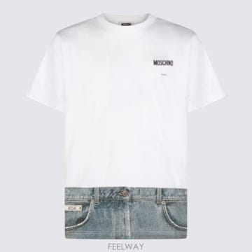 26SS 모스키노 반팔 티셔츠 261ZZ0704 02411001 White