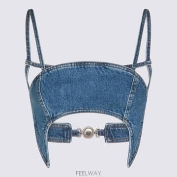 Marine Serre 26SS �������� �μҸ� Ƽ���� WTO465ACDEN0002 BL05 LIGHT BLUE26SS �������� �μҸ� Ƽ���� WTO465ACDEN0002 BL05 LIGHT