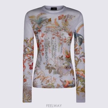 ETRO 26SS ��Ʈ�� ���� Ƽ���� WRJA0038 AKH47X0882 WHITE MULTI26SS ��Ʈ�� ���� Ƽ���� WRJA0038 AKH47X0882 WHITE MULT