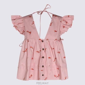 GANNI 26FW ���� ���� Ƽ���� A1040426 499 SILVER PINK26FW ���� ���� Ƽ���� A1040426 499 SILVER PINK