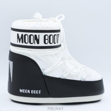 26FW 문부츠 아이콘 나일론 로우 부츠 80D1409340 A001 BLACK WHITE