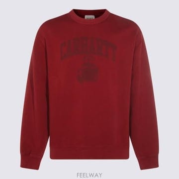 26SS 칼하트 WIP 페이디드 폰드 코프스 스웨트셔츠 I036065 33G60 MARSALA