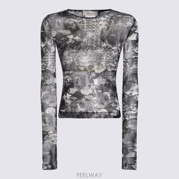 Blumarine 26FW ���縶�� ���� Ƽ���� RF6008J1614 L9660 DARK GREY BLACK26FW ���縶�� ���� Ƽ���� RF6008J1614 L9660 DARK GREY 