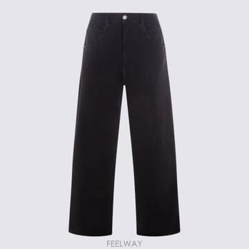 26SS MM6 메종마르지엘라 코튼 트라우저 S52KA0548 M25014900 Black