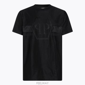 26SS 필립 플레인 반팔 티셔츠 SAFCMTK8885 PJY002N02 Black