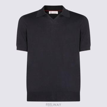 26SS 브루넬로 쿠치넬리 폴로 티셔츠 M29800145 CET50 Navy