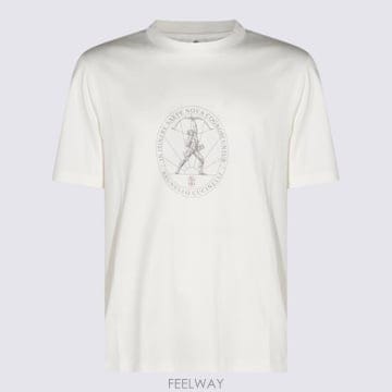 26FW 브루넬로 쿠치넬리 반팔 티셔츠 M0B138519 C7220 White