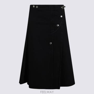 마르니 미디 스커트 블랙
