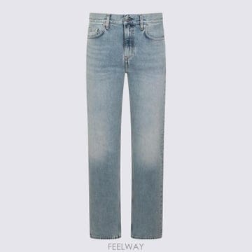 토템 로우 스트레이트 데님 진 블루