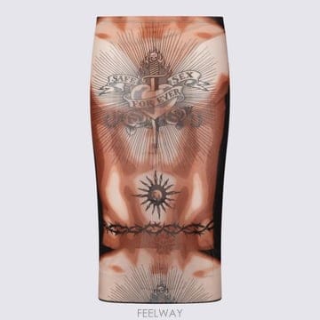 26SS 장 폴 고티에 미디 스커트 SK044 M026P636000 NUDE BROWN BLACK