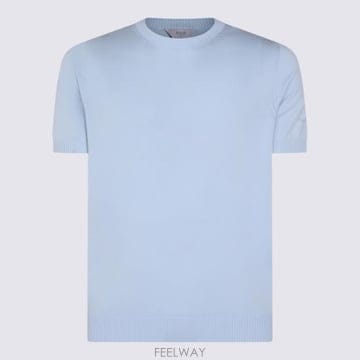 26SS 말로 반팔 티셔츠 UXA389 F3L27E3584 Azzurro
