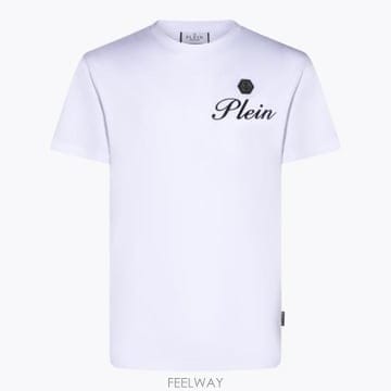 26SS 필립 플레인 반팔 티셔츠 SAFCMTK8906 PJY002N01 White