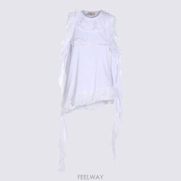 26FW 블루마린 반팔 티셔츠 RF6107J5003 D3102 WHITE STRASS