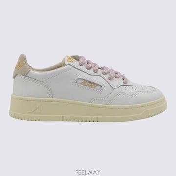 26FW 오트리 메달리스트 로우 레더 스니커즈 AULW SW04 LEAT SWOLL WHT TAIORCH