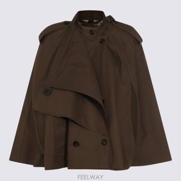 25FW 버버리 본딩 코튼 트렌치 케이프 8113209 C1764 JUNIPER
