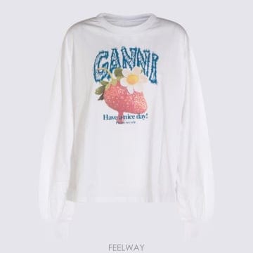 26FW 가니 긴팔 티셔츠 A1050241 151 Bright White